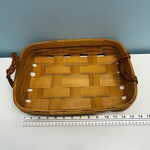 Vintage Longaberger Bread Bakery Pantry Basket with Leather Handles, 1998